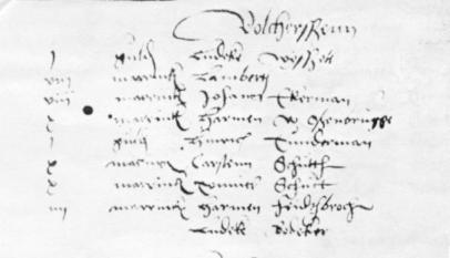 Ausschnitt, Geldregister von 1549
